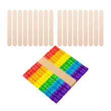 100Pcs Wooden Ice Cream Sticks For Diy Popsicles And Crafts