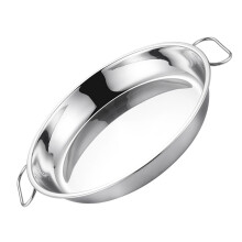 1Pc Home Kitchen Stainless Steel Cake Plate With Handle