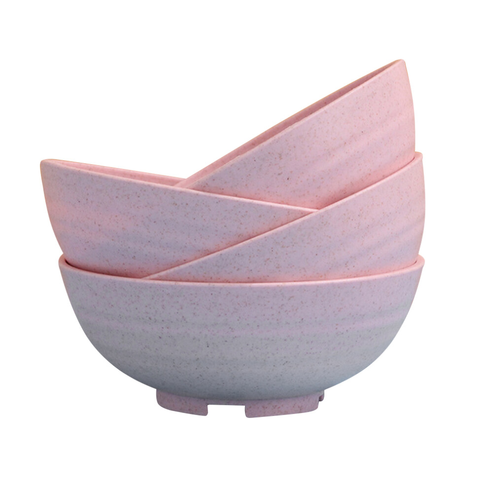 4Pcs Straw Noodle Rice Bowl Kitchen Food Container Pink-image-OPC-PKX5JX5-NEW