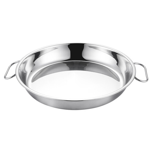 1Pc Home Kitchen Stainless Steel Cake Plate With Handle 1