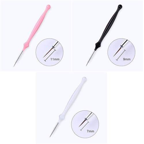 3Pcs Diy Nail Brush Tool Sketch Pen Painted Pull Line Fine Brush 1