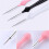 3Pcs Diy Nail Brush Tool Sketch Pen Painted Pull Line Fine Brush 7