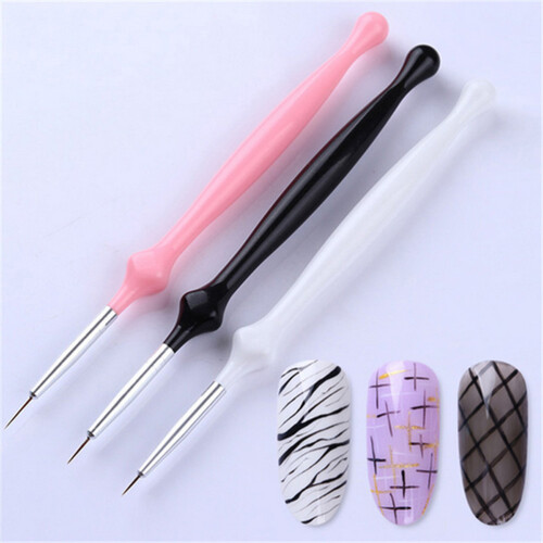 3Pcs Diy Nail Brush Tool Sketch Pen Painted Pull Line Fine Brush 2