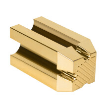 2 Pcs Professional Eyebrow Pencil Sharpener Four Sides Golden
