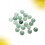 20Pcs 1Cm Sticker Round Glass Patch Light Green 8