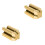 2 Pcs Professional Eyebrow Pencil Sharpener Four Sides Golden 3