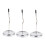 3Pcs Curved Rod Check Spindle Desktop Bill Holder Round Base Silver 10