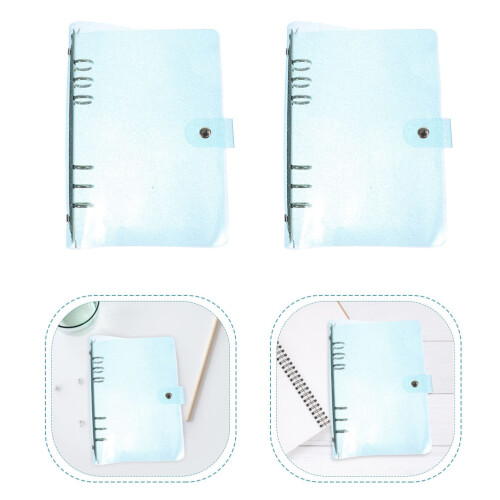 2Pcs Notebook PVC Cover Loose-Leaf Six Ring Binder 2