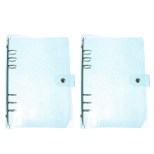 2Pcs Notebook PVC Cover Loose-Leaf Six Ring Binder