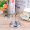 3Pcs Curved Rod Check Spindle Desktop Bill Holder Round Base Silver 5