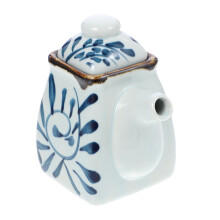 1Pc Japanese Style Ceramic Kitchen Condiment Pot For Oil Soy Sauce