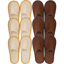 6 Pairs Simple Disposable Slippers For Home Stay Comfort