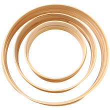 24Pièces Anneaux En Bois Beige Pour Art DIY, Macramé Décorations