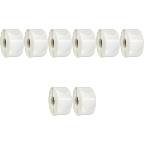 8 Rolls Clear 38mm Envelope Wafer Seal Self Adhesive Labels 2