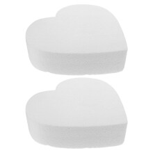 4Pcs Heart Cake Foam Dummies for Baking Practice & Wedding Decor
