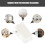 60Pcs Mini Clear Plastic Badge Clips For ID Cards Name Tags 7
