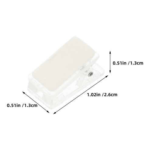 60Pcs Mini Clear Plastic Badge Clips For ID Cards Name Tags 1