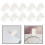 60Pcs Mini Clear Plastic Badge Clips For ID Cards Name Tags 11