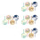 16 Pcs Luggage Tags Labels Map Suitcase Baggage Boarding Handbag Tags 8
