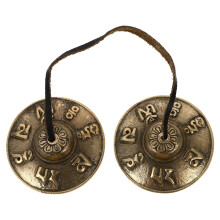 2 Pcs Handmade Copper Meditation Cymbal Bell Buddhist Gift