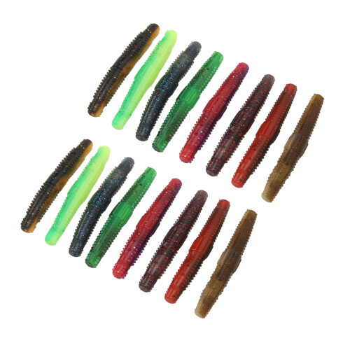 16pcs TPR Soft Lures with Hidden Hooks, Biting Resistant | 76g