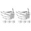 8 Pcs Halloween Ghost Palm Shaped Napkin Rings 4