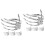 8 Pcs Halloween Ghost Palm Shaped Napkin Rings 6