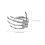 8 Pcs Halloween Ghost Palm Shaped Napkin Rings 10