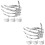 8 Pcs Halloween Ghost Palm Shaped Napkin Rings 8