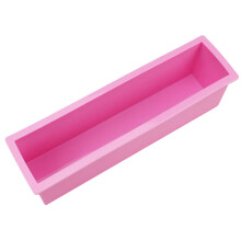 2Pcs Pink Rectangular Soap Mold Heat Resistant Silicone DIY Soap Tools