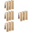 12 Pcs Electronic Organ Shape Bamboo Bookmarks With Tassel Design 9