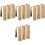 12 Pcs Electronic Organ Shape Bamboo Bookmarks With Tassel Design 5