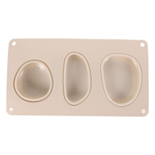 3 Pcs Silicone Mold Oval Cobblestone for Polymer Clay Soap Plaster