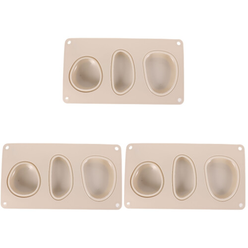 3 Pcs Silicone Mold Oval Cobblestone for Polymer Clay Soap Plaster 1