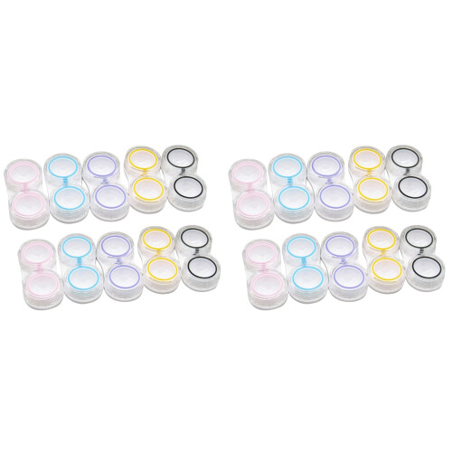 30 Pcs /Set Leak-Proof Lens Case Storage Double Box Lens Storage Box 1