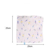 2Pcs 4-Layer Gauze Baby Feeding Towel With Cartoon Print