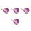 4 Pcs Ice Cream Bowl With Spoon Purple 9