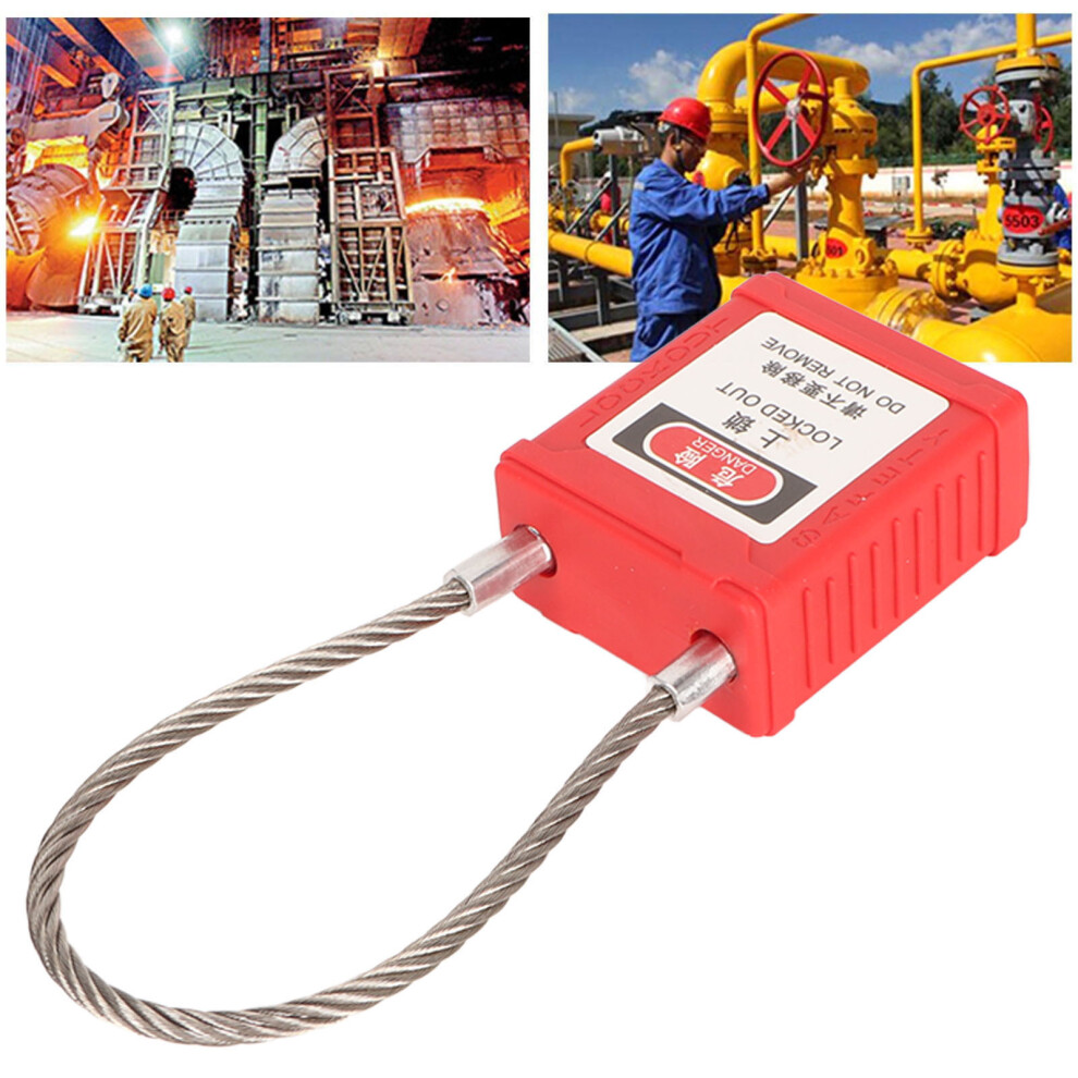 Red Tagout Safety Padlock Stainless Steel 2 Keys Personal Lockout Device 7621351958999