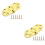 2Pcs Solid Brass Hinges With Screws For Folding Table Cabinet Door 8