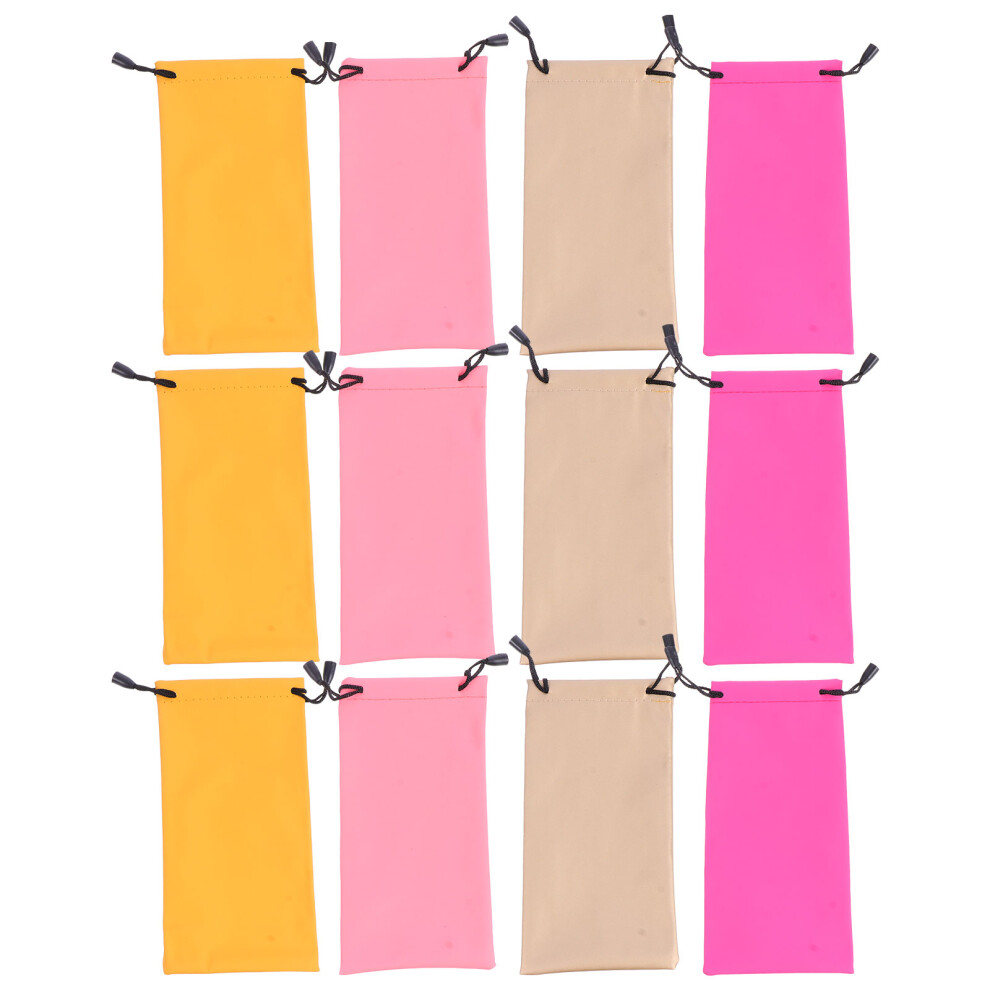 Happyyami 36 Pcs Portable Waterproof Pu Sunglasses Pouches With Drawstring