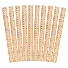 144 Pcs Wooden Rulers For Students Drawing And Measuring School Use