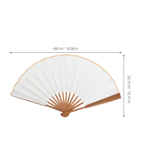 Éventail Papier Bambou Artisanal Pliable Déco 1