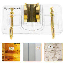 2Pcs Adhesive Shower Head Holder With Hooks For Hand Held Sprayer