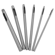 6-tlg. Hohleisen-Set, Stahl 1–5 mm, für Leder, Papier, Kunststoff, Basteln