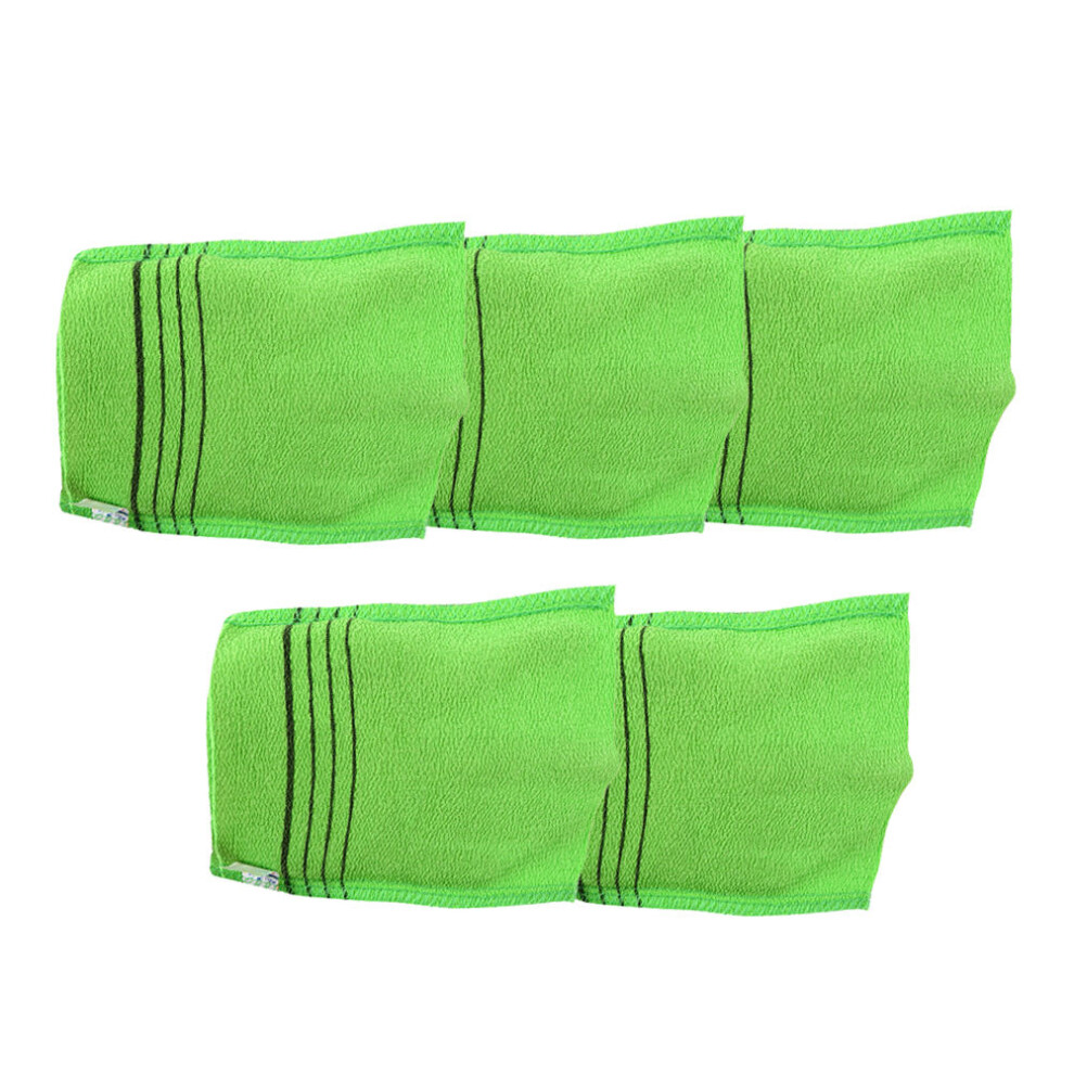 Vaguelly Green 15 Pcs Bath Towel Scrubber For Adults Shower Cleaning Tool