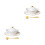 2Sets Home Use White Ceramic Baking Bowls for Pudding Dessert and Soup 10