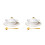 2Sets Home Use White Ceramic Baking Bowls for Pudding Dessert and Soup 4