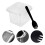 50 Sets Thickened Pet Cupcake Cups With Lid Spoon Fork 6