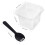 50 Sets Thickened Pet Cupcake Cups With Lid Spoon Fork 2