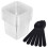 50 Sets Thickened Pet Cupcake Cups With Lid Spoon Fork 7